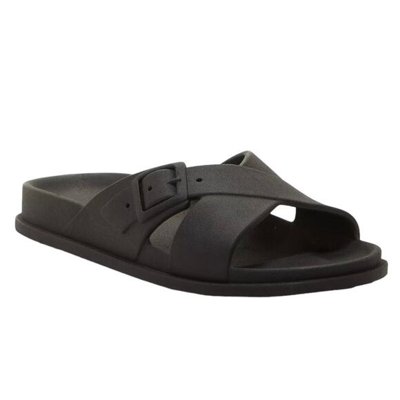Lucky Brand Women's Roseleen Pool Slide Sandals Black Size 10 - Picture 1 of 8